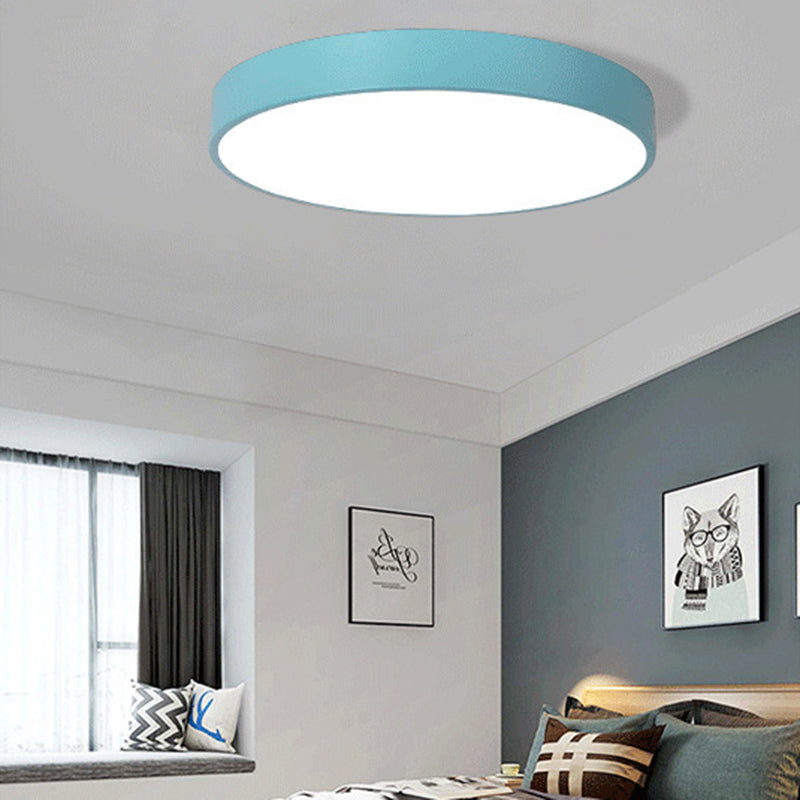 Living Room Colorful Ceiling Light Macron Metal Frame LED Overhead Lighting