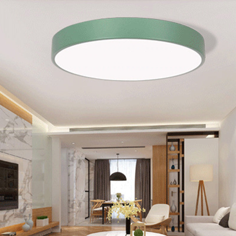 Lámpara de techo colorida para sala de estar, marco de metal Macron, iluminación superior LED