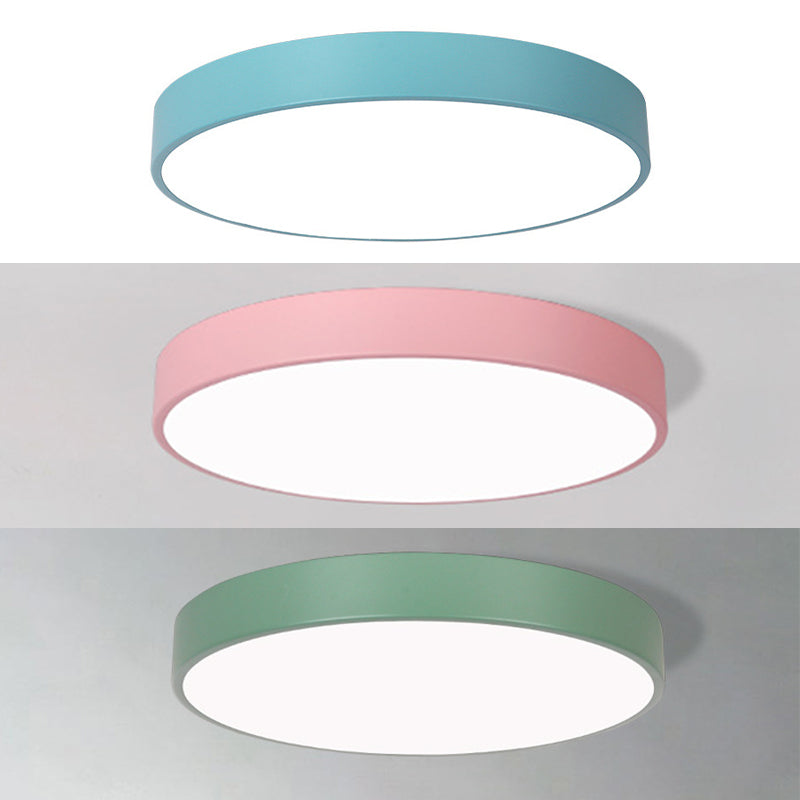 Living Room Colorful Ceiling Light Macron Metal Frame LED Overhead Lighting