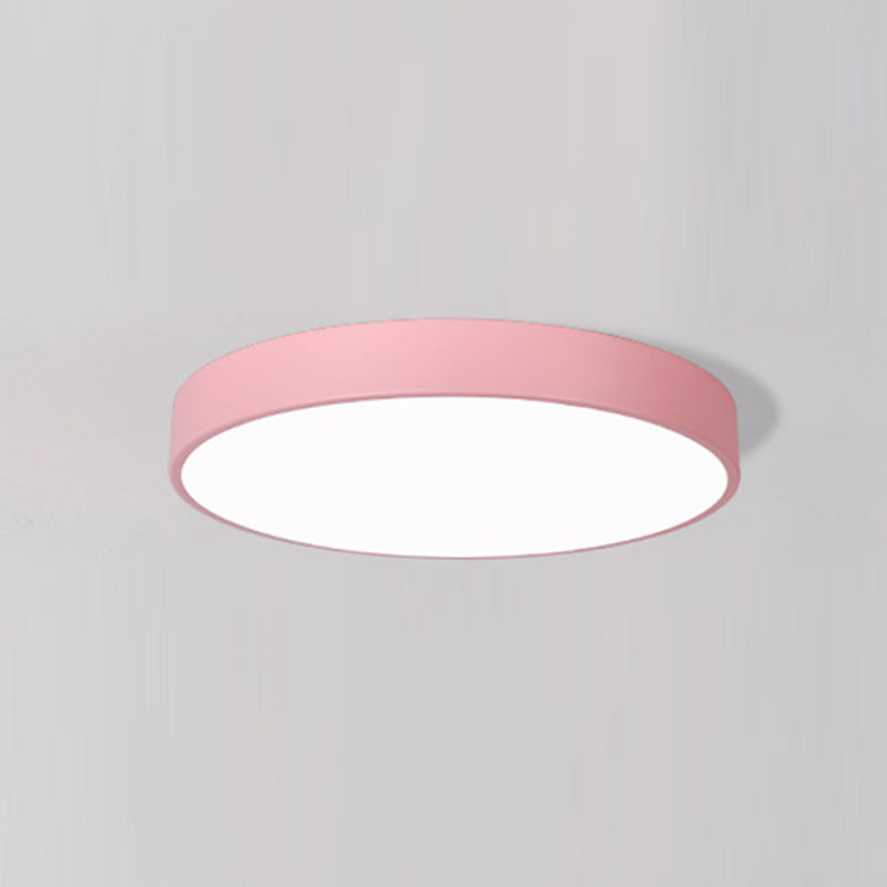 Living Room Colorful Ceiling Light Macron Metal Frame LED Overhead Lighting