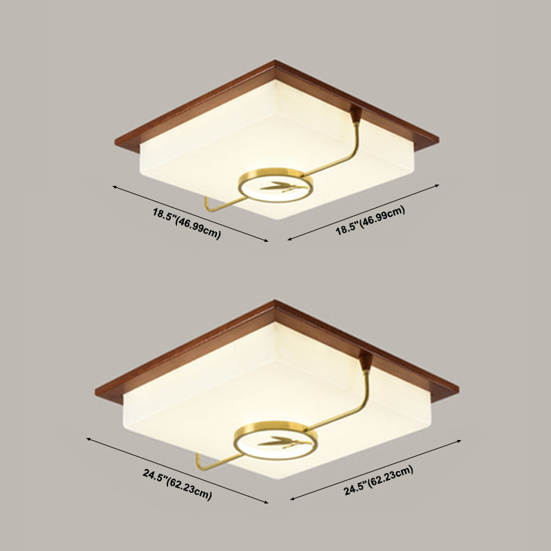 Modern Flush Mount Ceiling Light Fixture 1-Light Restaurant Flush Mount Lamp with Acrylic Shade