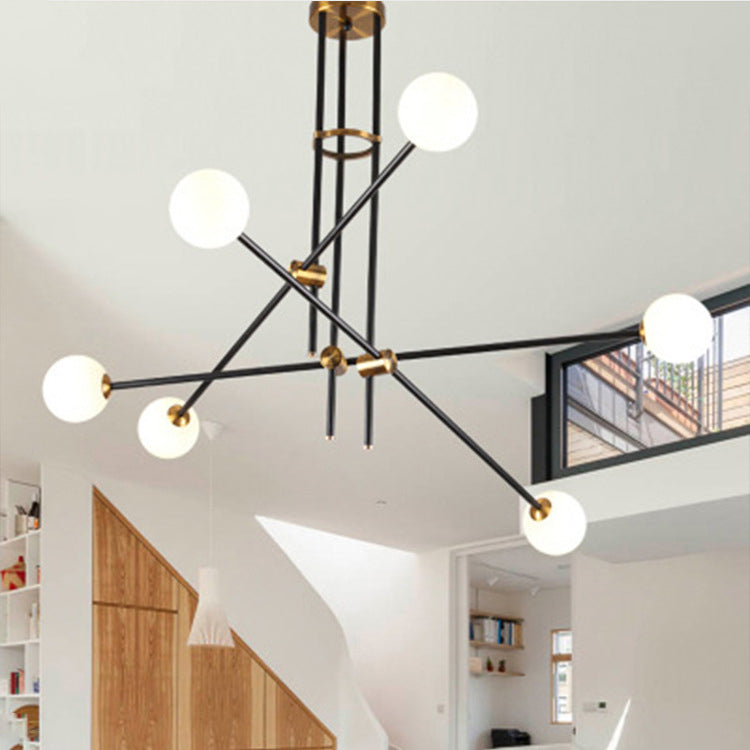 Metal and Glass Chandelier Lighting Fixture Modern Chandelier Pendant Light for Sitting Room