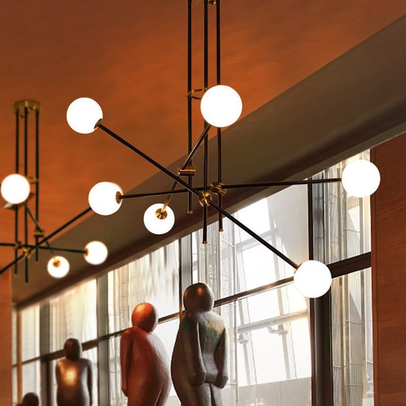 Metal and Glass Chandelier Lighting Fixture Modern Chandelier Pendant Light for Sitting Room