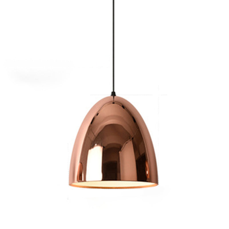 Metallschattierte Anhänger Light Kit Moderne Roségold -Hängeleuchte für Esszimmer