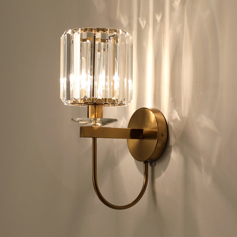 Gold Traditional Style Crystal Wall Mounted Lighting Postmodern Wall Lamp for Living Room Bedroom