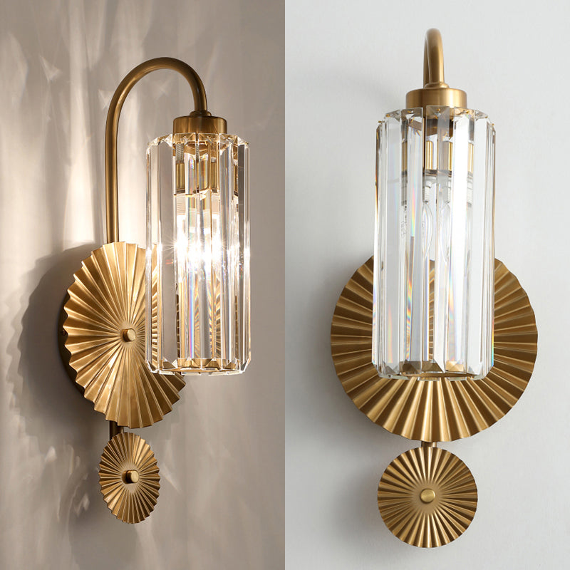 Gold Traditional Style Crystal Wall Mounted Lighting Postmodern Wall Lamp for Living Room Bedroom