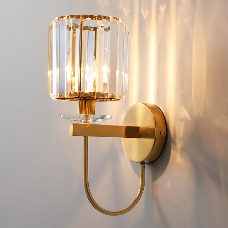 Gold Traditional Style Crystal Wall Mounted Lighting Postmodern Wall Lamp for Living Room Bedroom