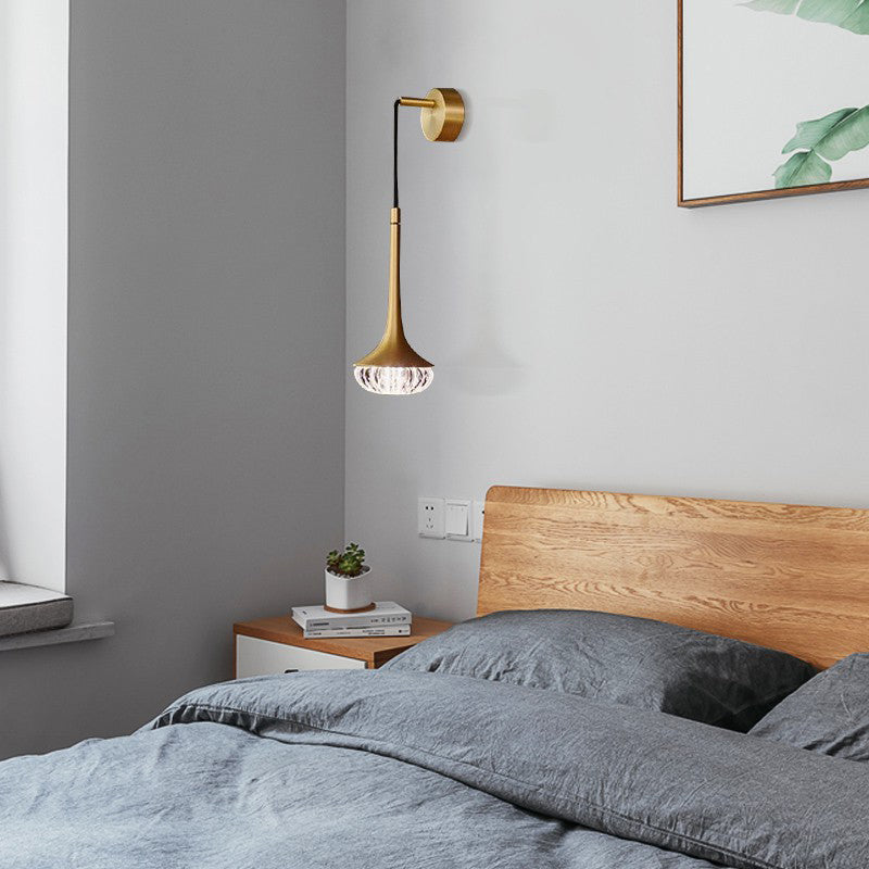 Crystal Sconce Light Fixture Postmodern Indoor Wall Lamp for Living Room Bedroom