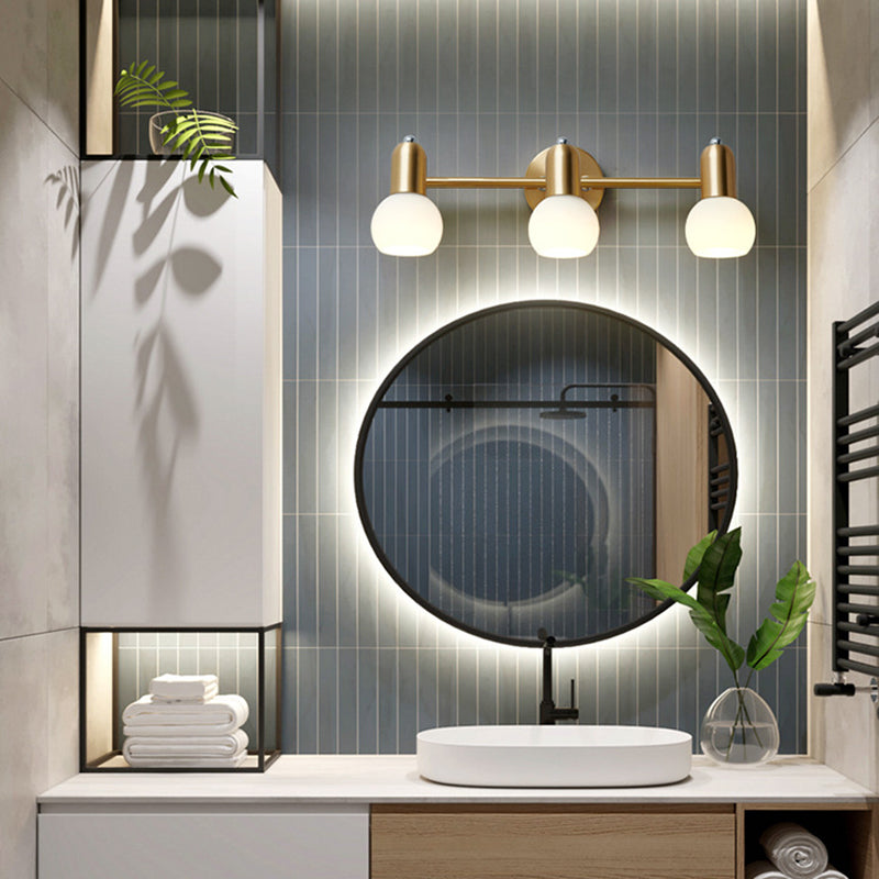 Postmodern Style Wall Sconce Gold Multi Blubs Metal Wall Mounted Lamps for Bathroom