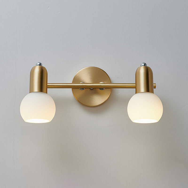 Postmodern Style Wall Sconce Gold Multi Blubs Metal Wall Mounted Lamps for Bathroom