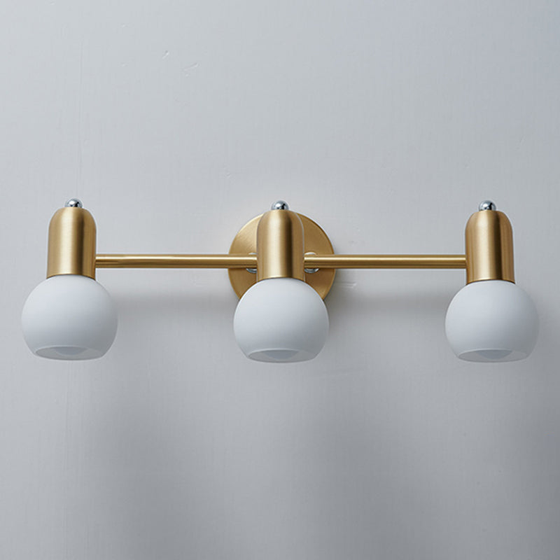 Postmodern Style Wall Sconce Gold Multi Blubs Metal Wall Mounted Lamps for Bathroom