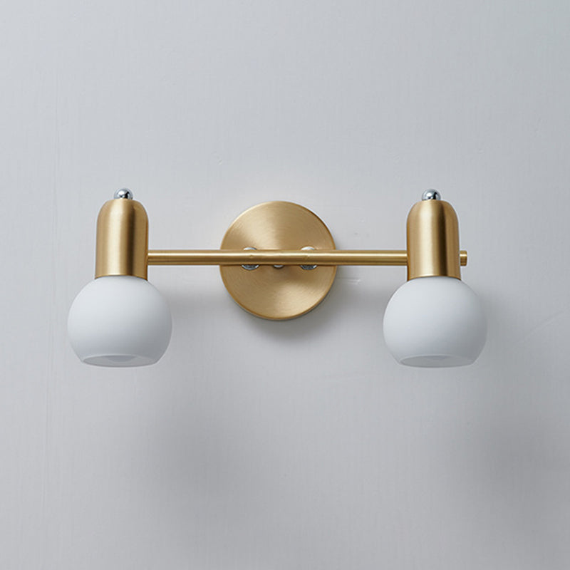 Postmodern Style Wall Sconce Gold Multi Blubs Metal Wall Mounted Lamps for Bathroom