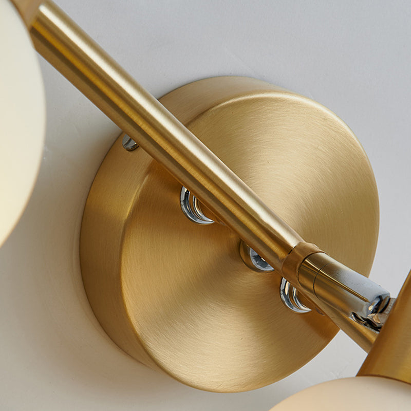 Postmodern Style Wall Sconce Gold Multi Blubs Metal Wall Mounted Lamps for Bathroom