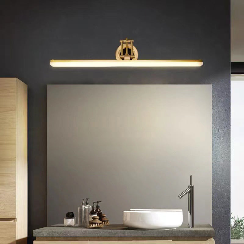 Luminaires de vanité LED en laiton moderne sur miroir pour le maquillage de la salle de bain