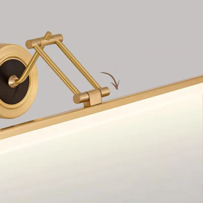 Luminaires de vanité LED en laiton moderne sur miroir pour le maquillage de la salle de bain