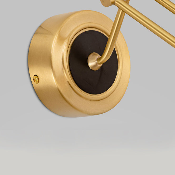 Luminaires de vanité LED en laiton moderne sur miroir pour le maquillage de la salle de bain