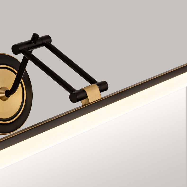 Luminaires de vanité LED en laiton moderne sur miroir pour le maquillage de la salle de bain