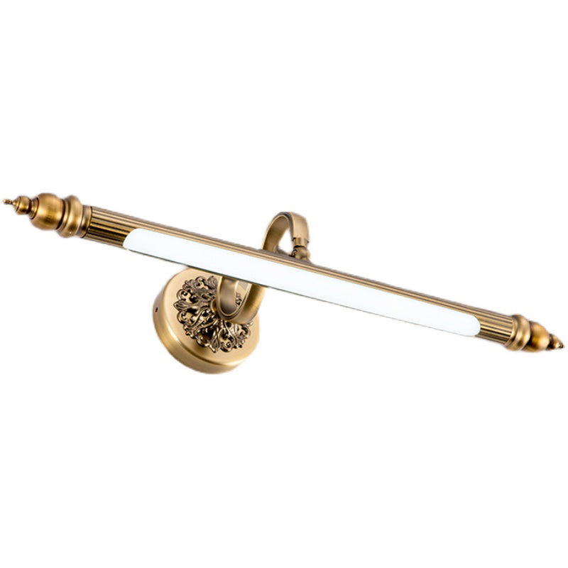 Modern Minimalist Brass LED Lamp Wall Lighting Ideas over Mirror for Bathroom