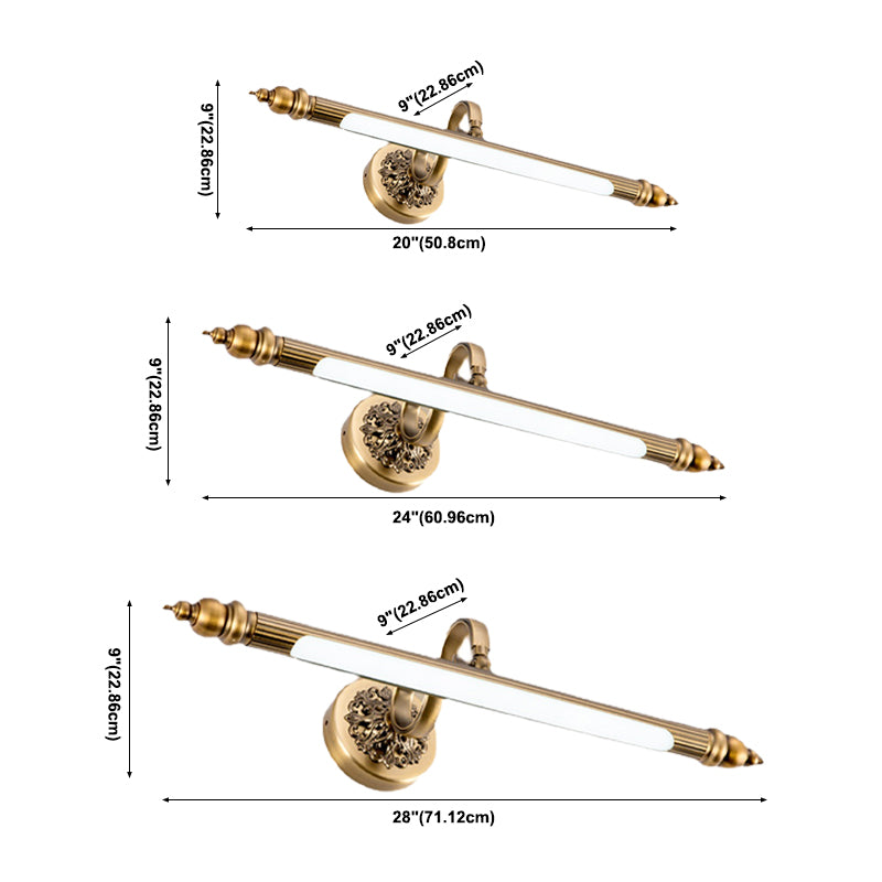 Idées d'éclairage mural à LED Minimaliste moderne sur miroir pour la salle de bain