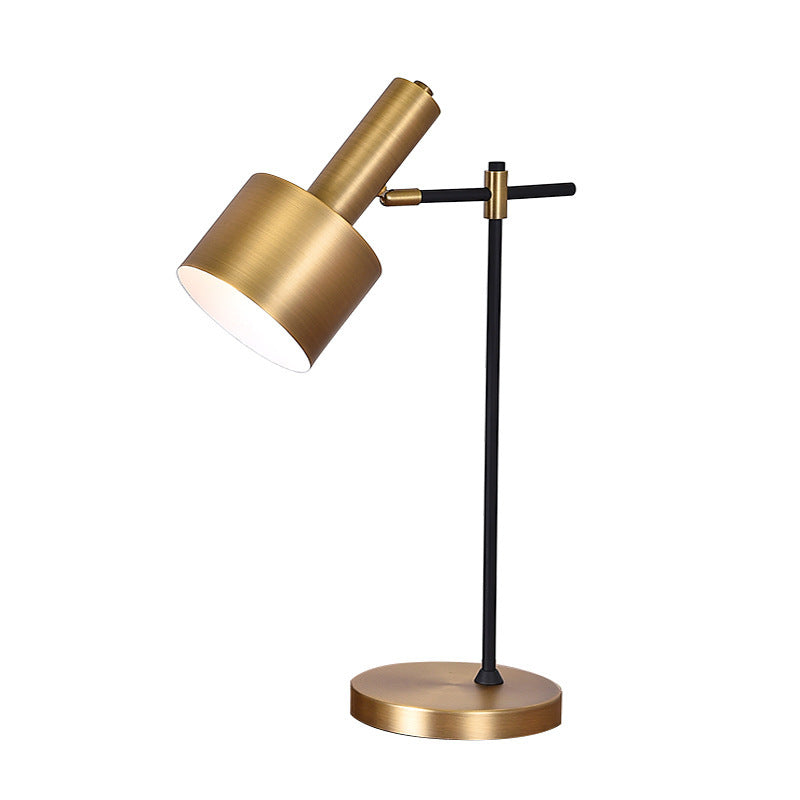 One Light Metal Desk Lamp Postmodern Gold Task Lighting for Bedroom Living Room