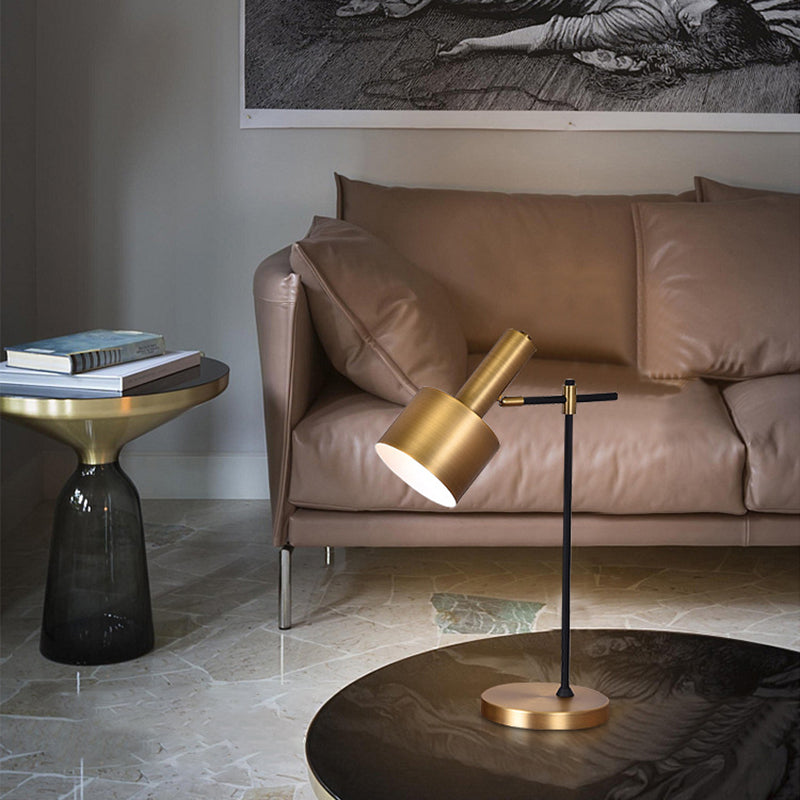 One Light Metal Desk Lamp Postmodern Gold Task Lighting for Bedroom Living Room