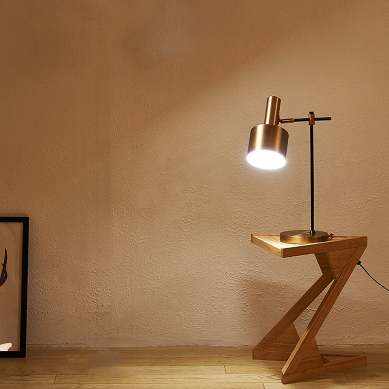 One Light Metal Desk Lamp Postmodern Gold Task Lighting for Bedroom Living Room