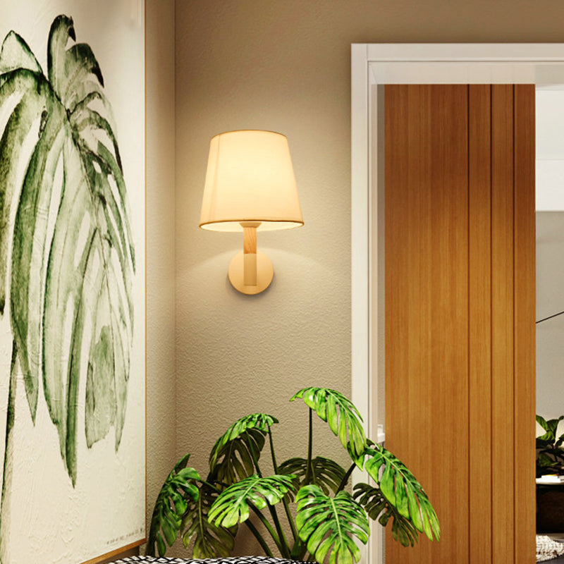 Modern Nordic Wall Lights Fabric 1-Light Wall Mounted Lamps for Bedroom