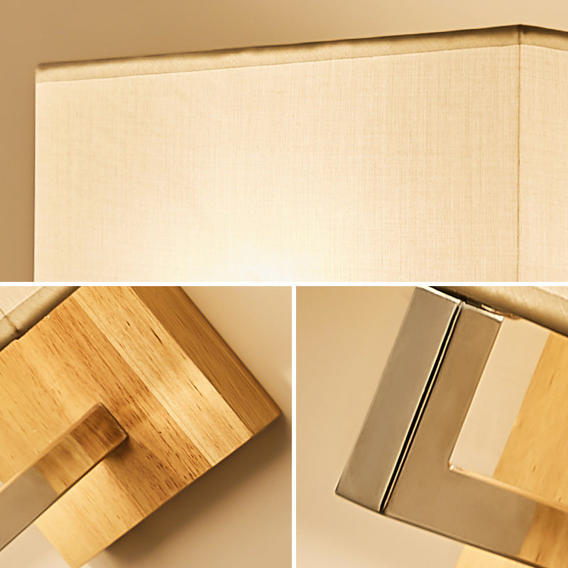 Modern Nordic Wall Lights Fabric 1-Light Wall Mounted Lamps for Bedroom