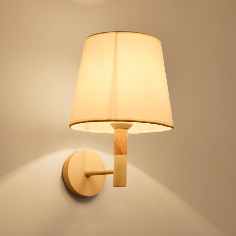 Modern Nordic Wall Lights Fabric 1-Light Wall Mounted Lamps for Bedroom