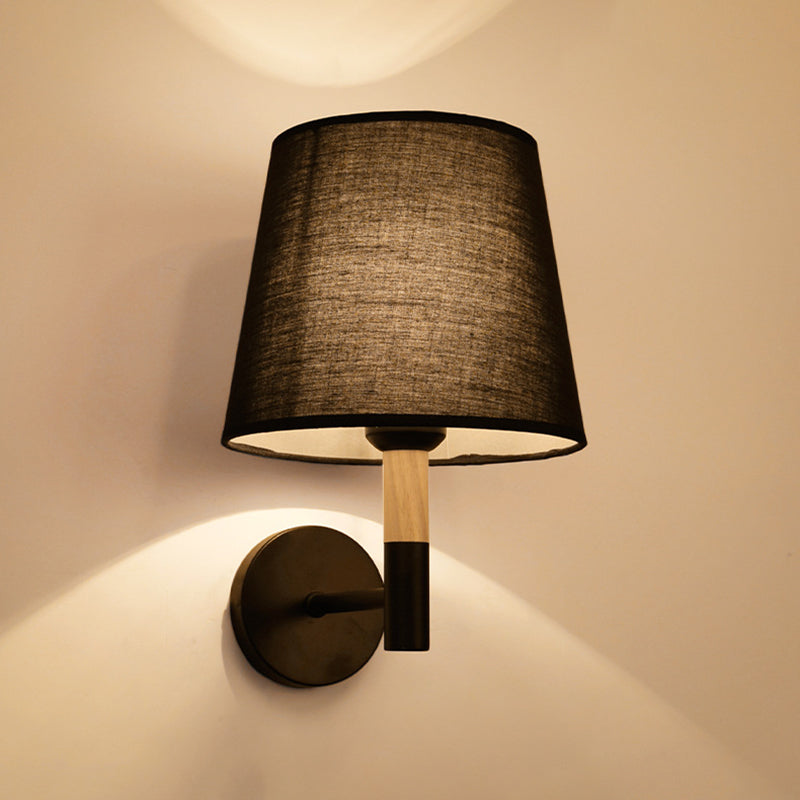 Modern Nordic Wall Lights Fabric 1-Light Wall Mounted Lamps for Bedroom