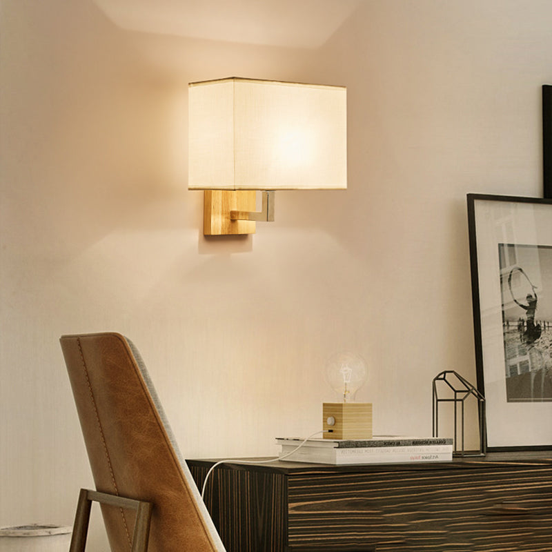 Modern Nordic Wall Lights Fabric 1-Light Wall Mounted Lamps for Bedroom