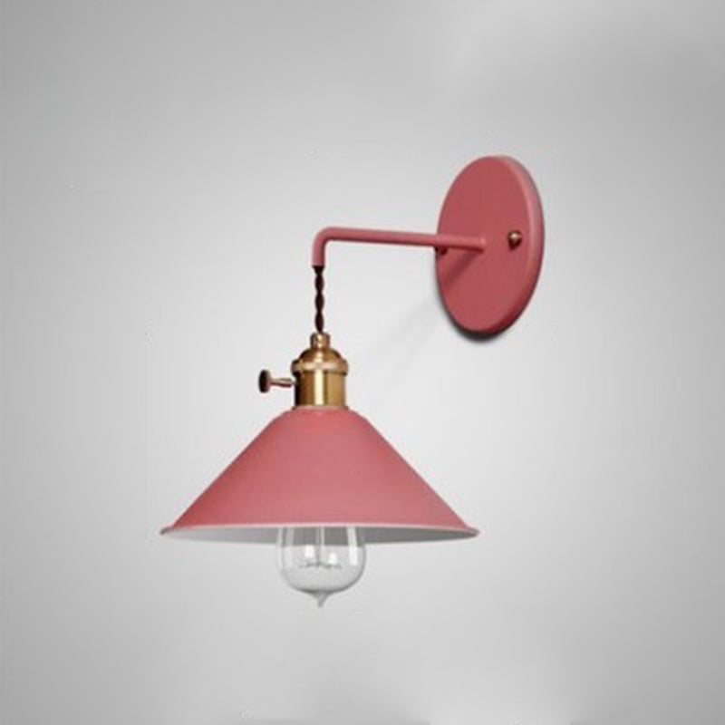 Iluminación de apliques de pared cónica 1 1 cabezal de luz montada en la pared de la pared.