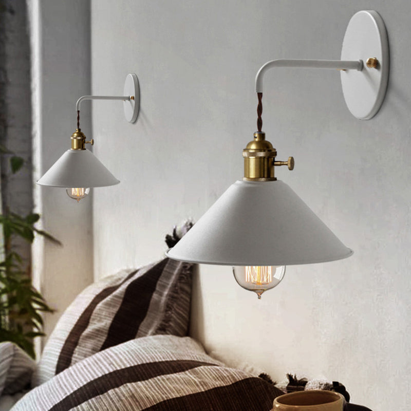 Iluminación de apliques de pared cónica 1 1 cabezal de luz montada en la pared de la pared.