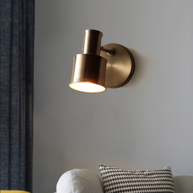 1-Licht-Halbzylinder-Schatten Wandleuchte postmoderne Wandbeleuchtung im Messing