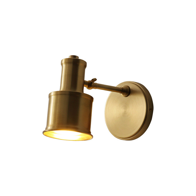 1-Licht-Halbzylinder-Schatten Wandleuchte postmoderne Wandbeleuchtung im Messing