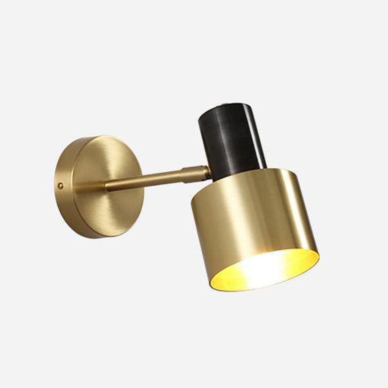1-Light Geometric Shade Wall Sconce Post-Modern Simple Style Wall Lighting in Brass