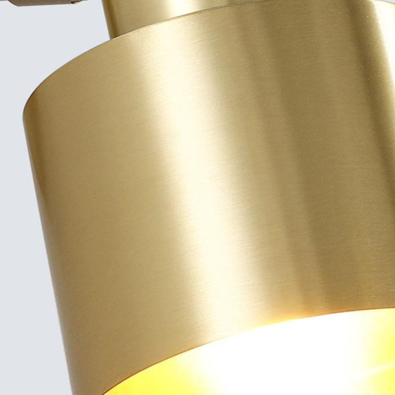 1-Light Geometric Shade Wall Sconce Post-Modern Simple Style Wall Lighting in Brass