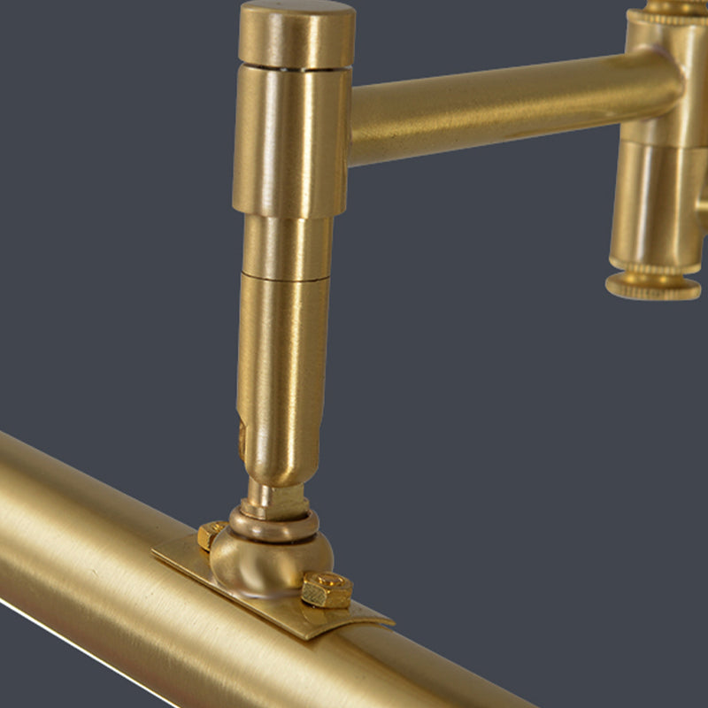 Linearer Schatten 1-Licht Wandleuchter postmoderner Spiegelwandbeleuchtung in Messing