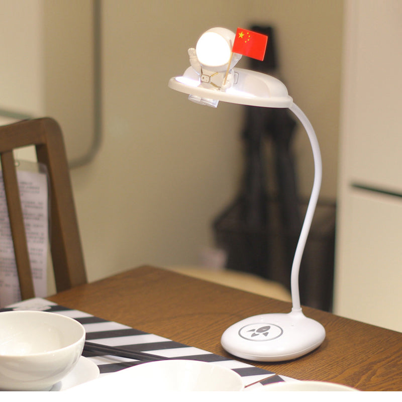 Modern Kids Table Light Timed Astronaut 1-Light Desk Lamp for Children's Room
