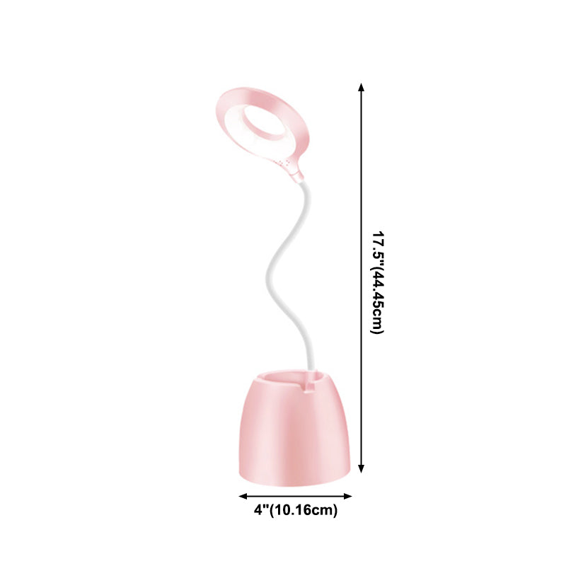 Lampada da tavolo moderna a 1 luci con circolo USB Luce da tavolo per il dormitorio