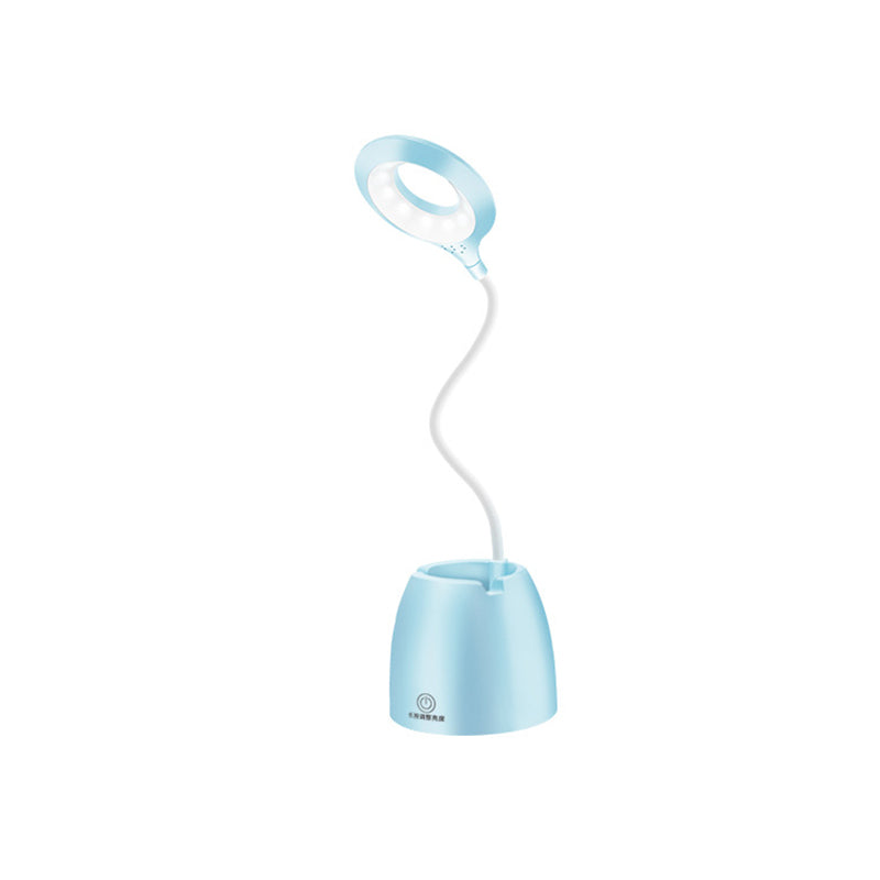 Lampada da tavolo moderna a 1 luci con circolo USB Luce da tavolo per il dormitorio
