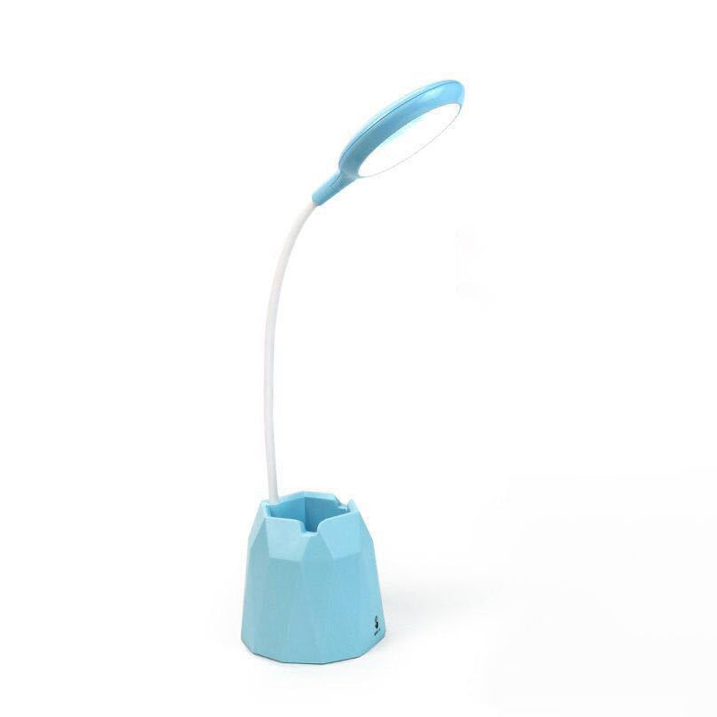 Circle 1-Light Table Light with USB Port Modern Creative Table Lamp for Bedroom