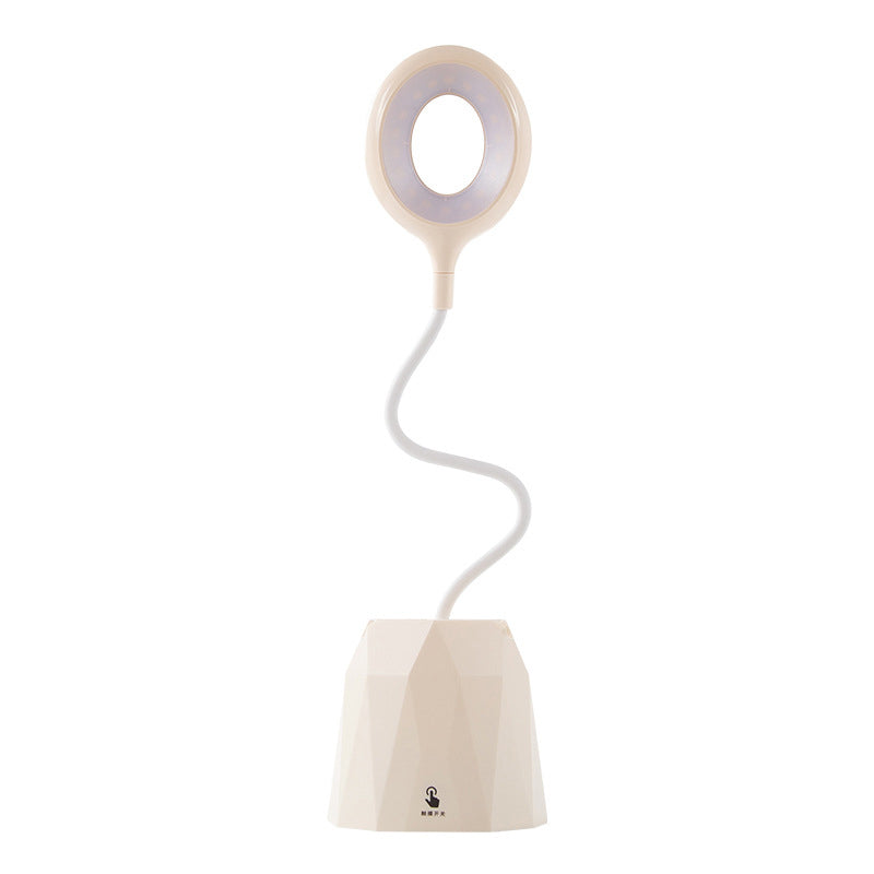 Circle 1-Light Table Light with USB Port Modern Creative Table Lamp for Bedroom