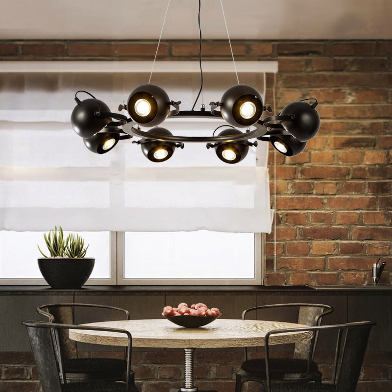 Industrial Wheel Hanging Ceiling Lights Metal Pendant Chandelier for Living Room