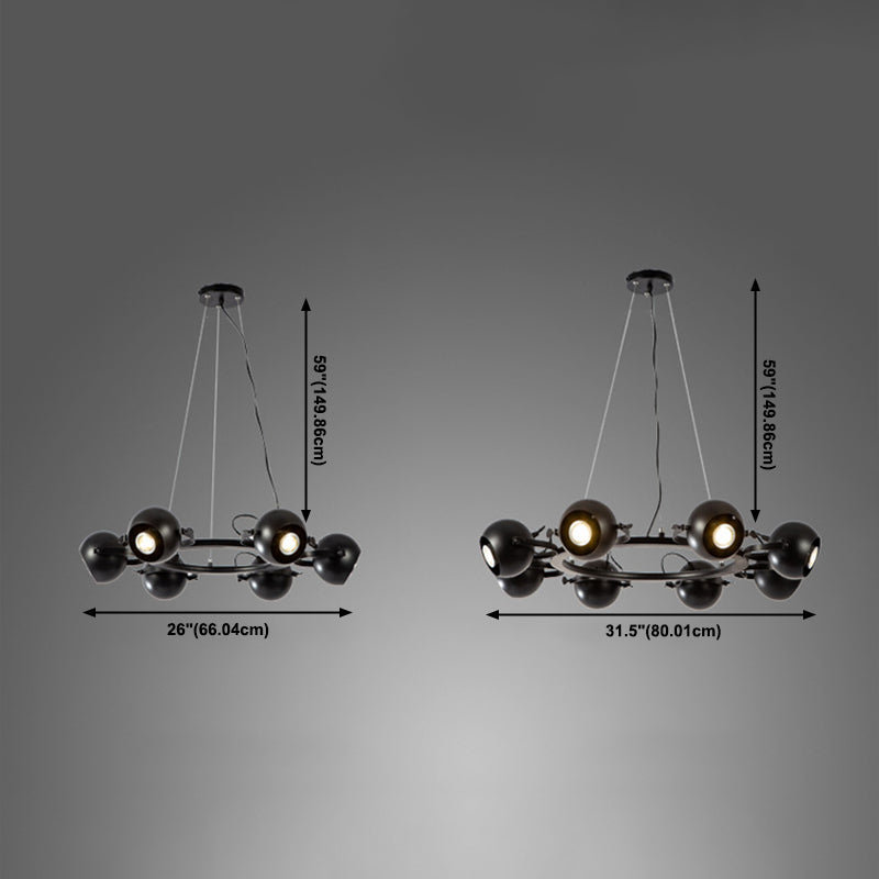 Industrial Wheel Hanging Ceiling Lights Metal Pendant Chandelier for Living Room