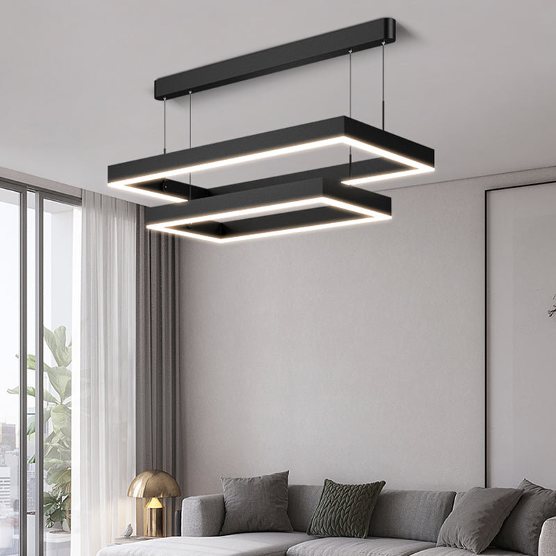 Multiple Squares Chandelier Lights Modern Black Chandelier Metal Orb Chandelier