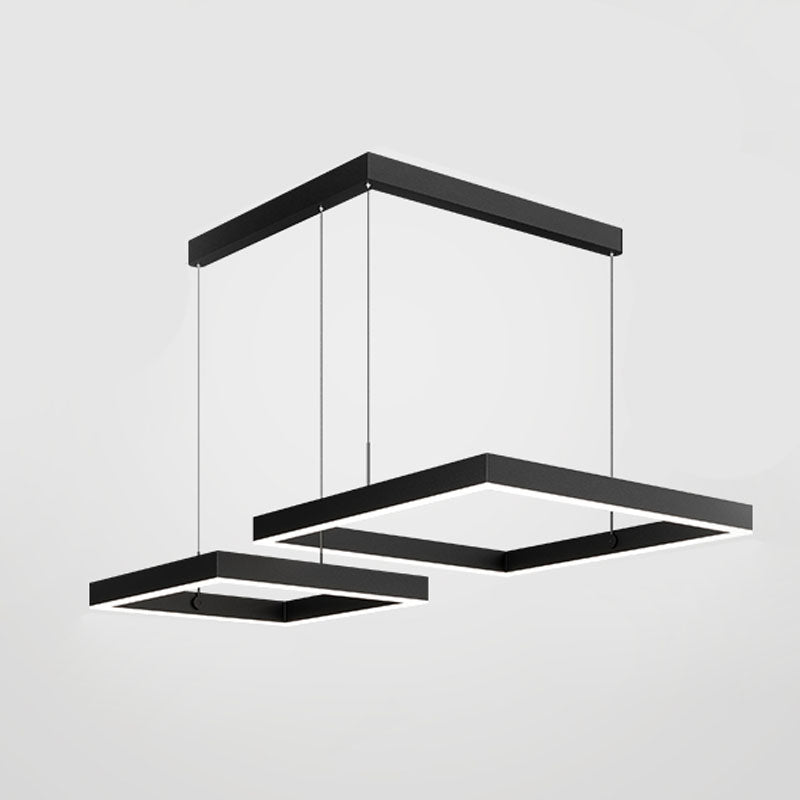 Mehrere Quadrate hängen Anhänger Lichter moderne Kronleuchter für Esszimmer