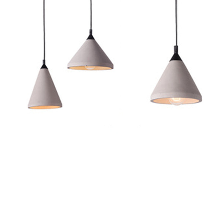 CONICIS DOWN LEGENSCHAFTEN Pendelleuchter moderner Stil Zement 1 Licht hängende Leuchten in Grau