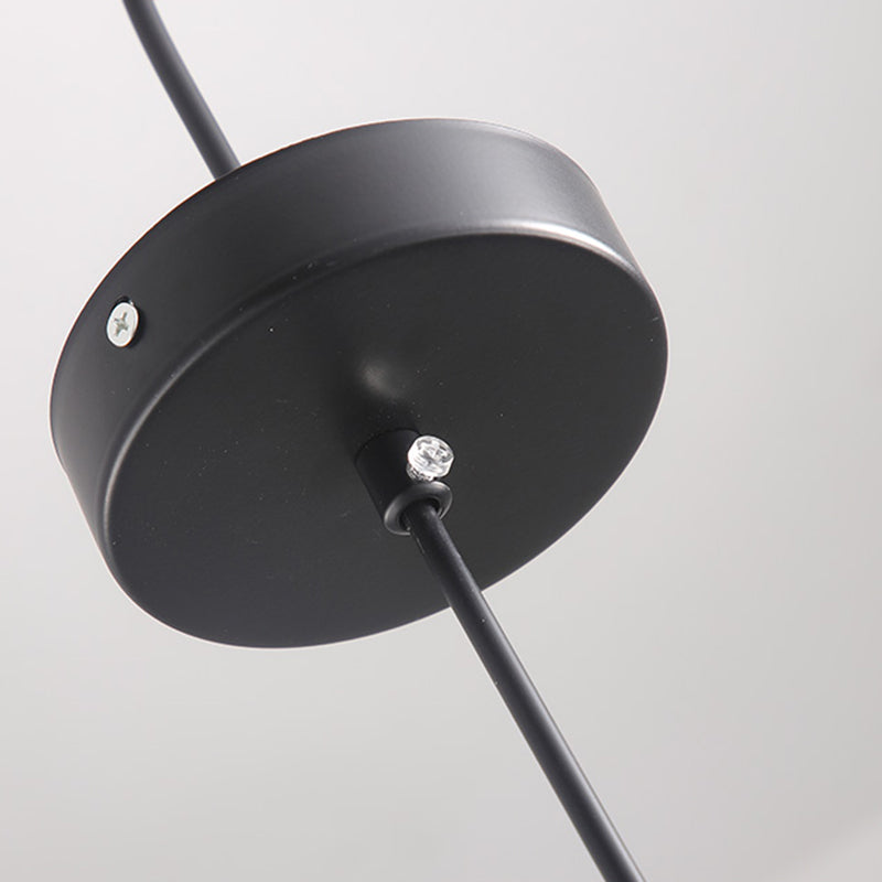 Pendante intérieure minimaliste, Éclairage pendentif en métal nordique à 1 lumière pour chambre à coucher