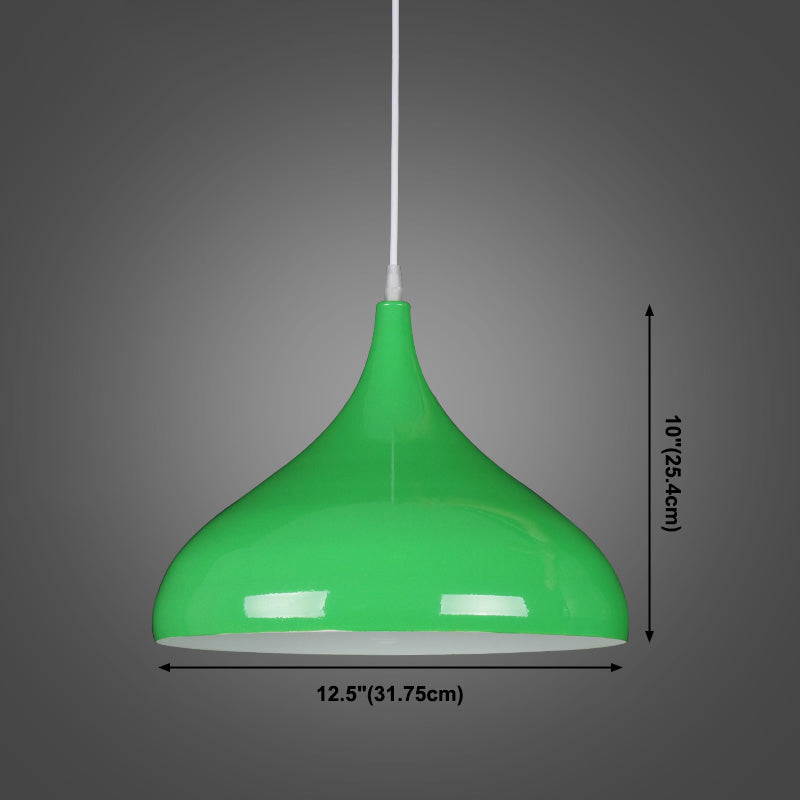 Macaroon Metal Hanging Light, Nordic Teardrop 1-Light Pendant Lighting for Indoor